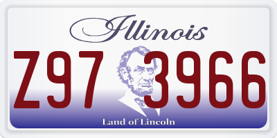 IL license plate Z973966