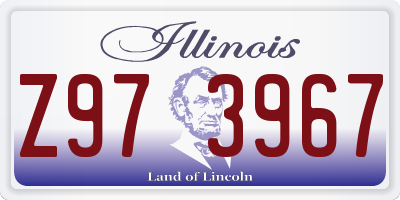IL license plate Z973967