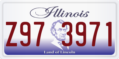 IL license plate Z973971