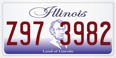 IL license plate Z973982