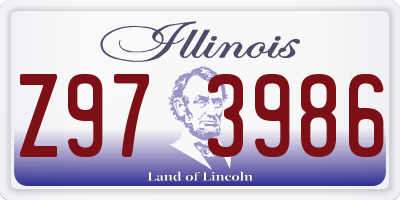 IL license plate Z973986