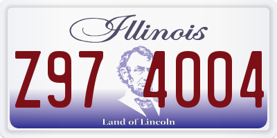 IL license plate Z974004