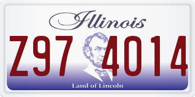 IL license plate Z974014