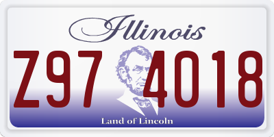 IL license plate Z974018