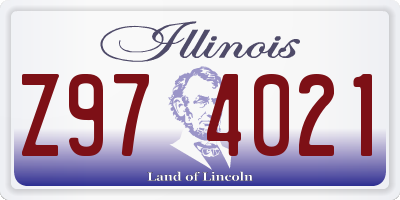 IL license plate Z974021