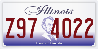 IL license plate Z974022