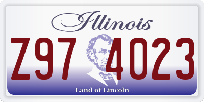 IL license plate Z974023