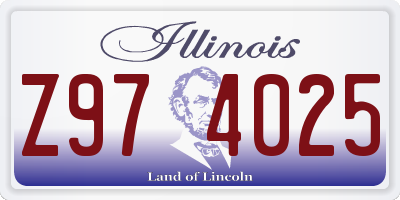 IL license plate Z974025