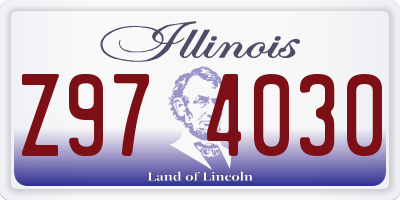 IL license plate Z974030