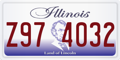 IL license plate Z974032