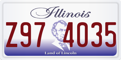 IL license plate Z974035