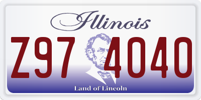 IL license plate Z974040