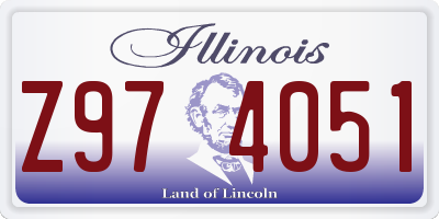 IL license plate Z974051