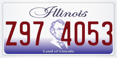 IL license plate Z974053