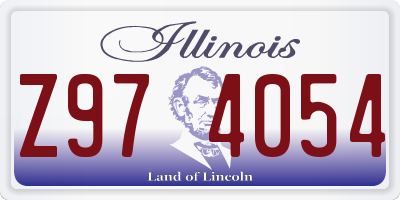 IL license plate Z974054