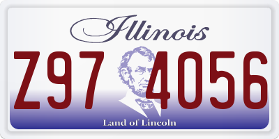 IL license plate Z974056