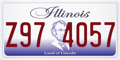 IL license plate Z974057