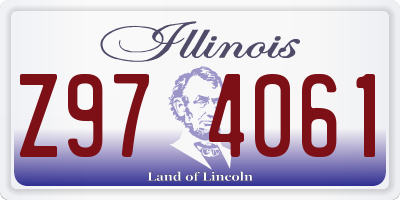 IL license plate Z974061