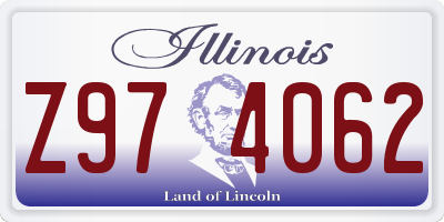 IL license plate Z974062