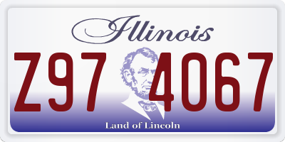 IL license plate Z974067
