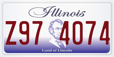 IL license plate Z974074