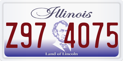 IL license plate Z974075