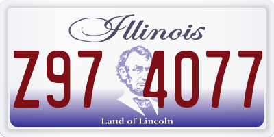 IL license plate Z974077