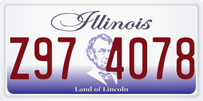 IL license plate Z974078