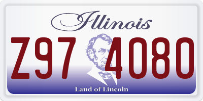 IL license plate Z974080