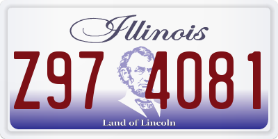IL license plate Z974081