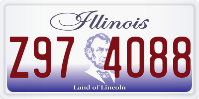 IL license plate Z974088