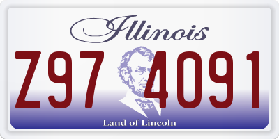 IL license plate Z974091