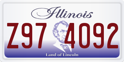 IL license plate Z974092