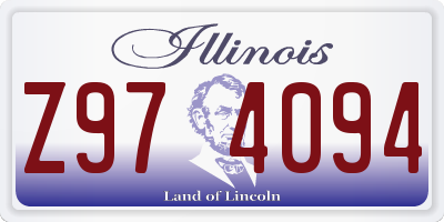 IL license plate Z974094