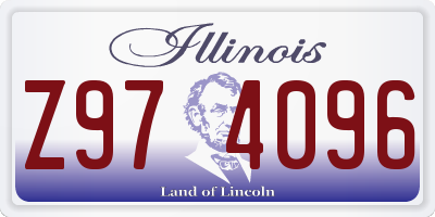 IL license plate Z974096