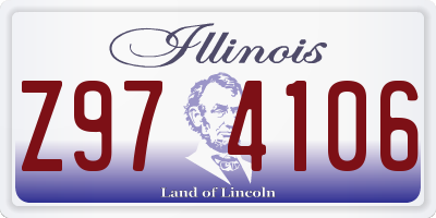 IL license plate Z974106