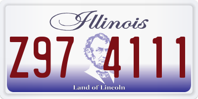 IL license plate Z974111