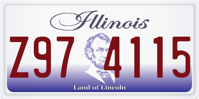 IL license plate Z974115