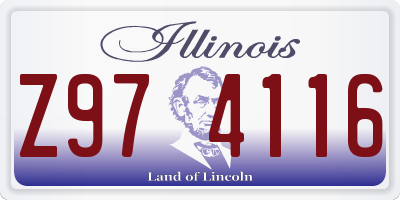 IL license plate Z974116