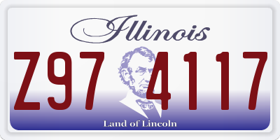 IL license plate Z974117