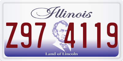 IL license plate Z974119