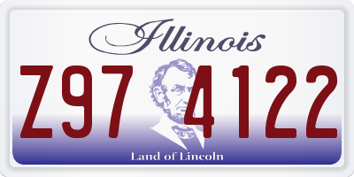 IL license plate Z974122