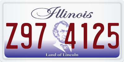 IL license plate Z974125