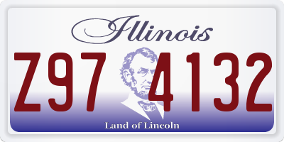 IL license plate Z974132