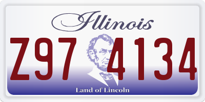 IL license plate Z974134