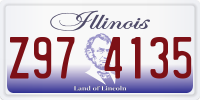 IL license plate Z974135
