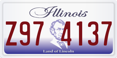 IL license plate Z974137