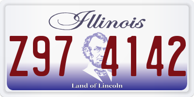 IL license plate Z974142