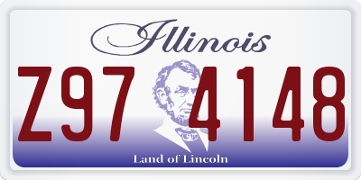 IL license plate Z974148