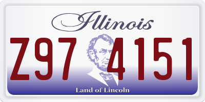 IL license plate Z974151